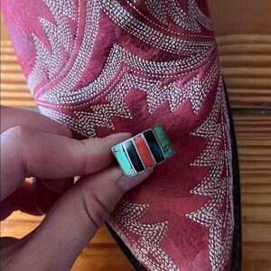 Vintage silver ring with authentic stones